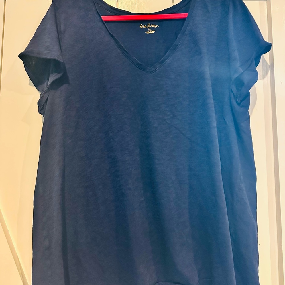 Sonoma Navy V-Neck Short Sleeve Tee